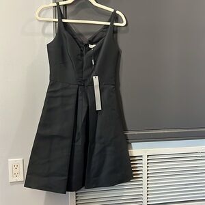 Halston Heritage Elegant Black Cocktail Dress